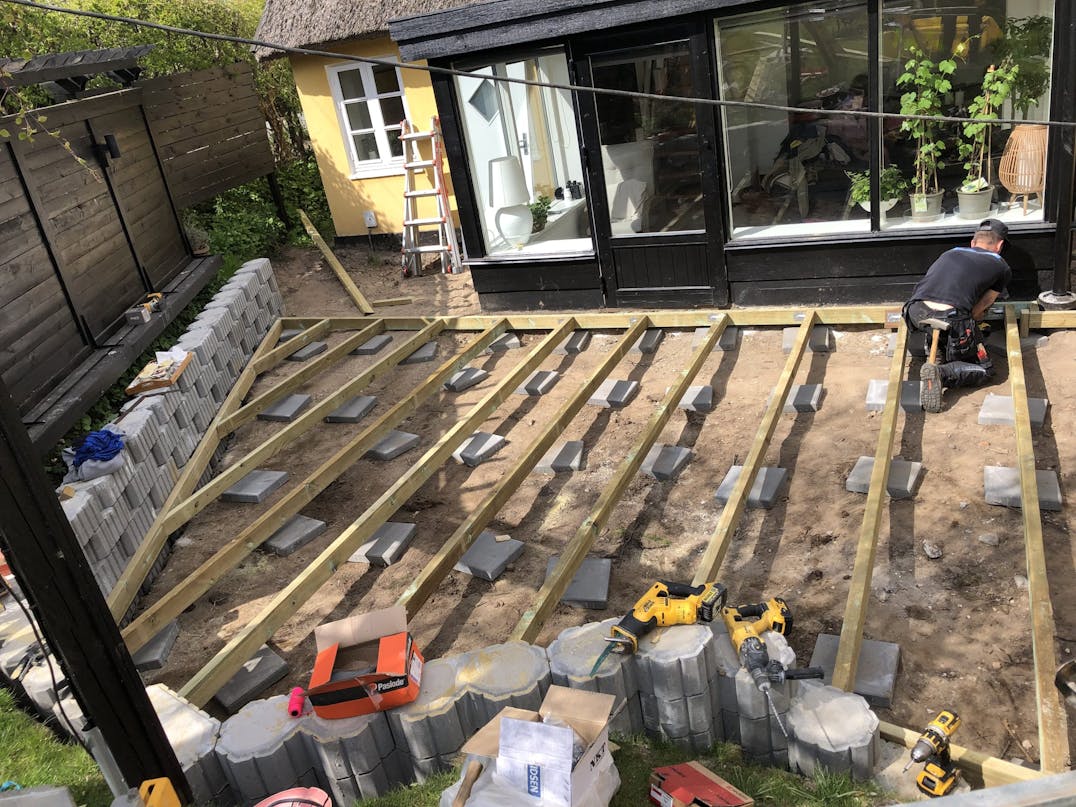 Terrasse med overdækning Terrasse med overdækning